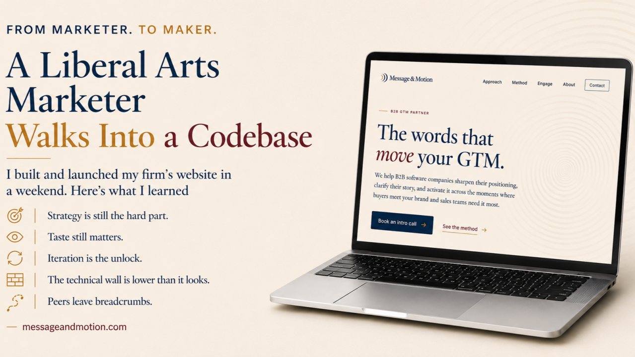 A Liberal Arts Marketer Walks Into a Codebase